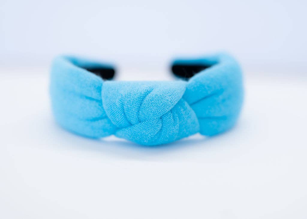 Terry Cloth Headbands: Blue