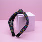 Kids Knot Headband - Rainbow Sequin Knotted Hair Accessories: White