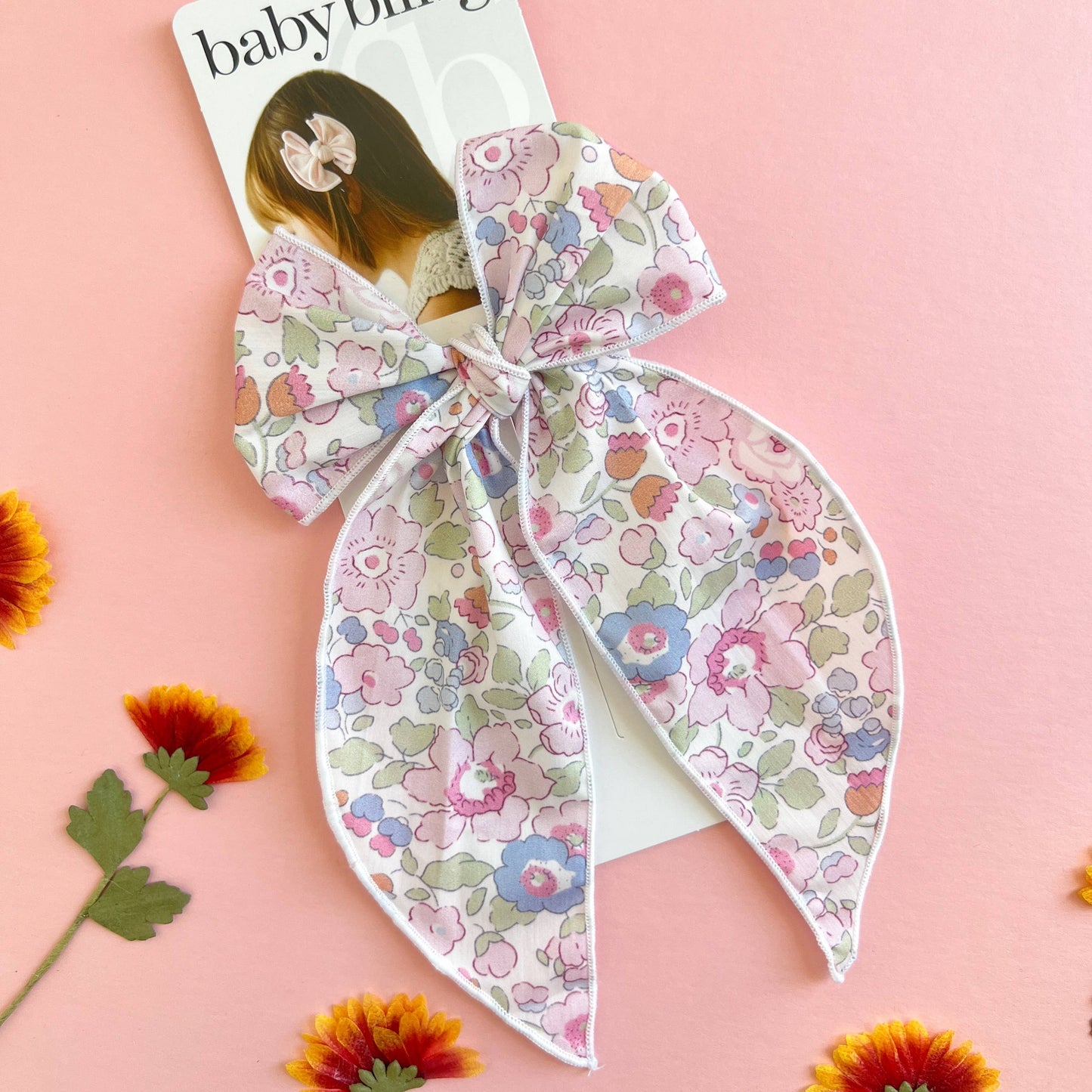 Baby Bling® Big Belle hair bow clip: Light Orchid Butterfly