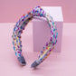 Kids Knot Headband - Confetti Hair Accessories for Girls: Silver