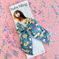 Baby Bling® Belle hair bow clip: Dusty Blue Poppy