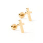 Catherine Cross Screwback Stud Earrings