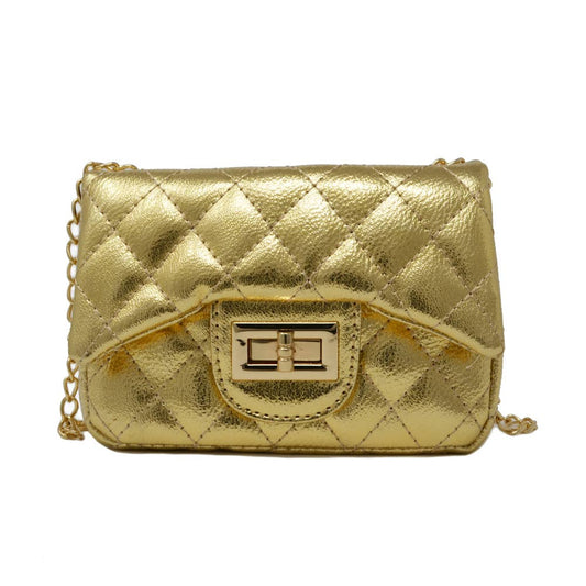 Metallic Classic Mini Purse: Pink