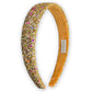 Tapered Chunky Glitter Headband: White