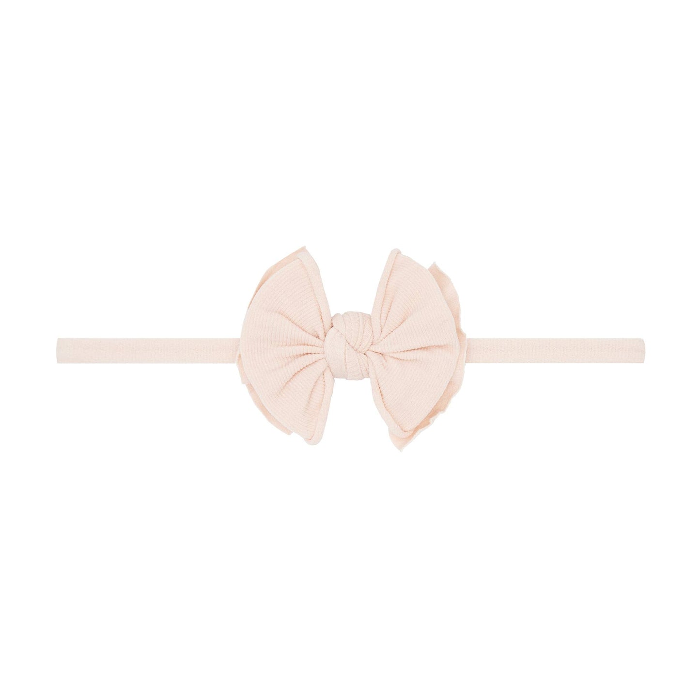 Ivory: Baby Bling® Baby FAB® Skinny soft nylon bow headband
