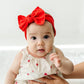 Dusty Blue/White dot Baby Bling® Shabby Dot Knot soft nylon headband: