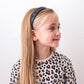 Tapered Chunky Glitter Headband: White