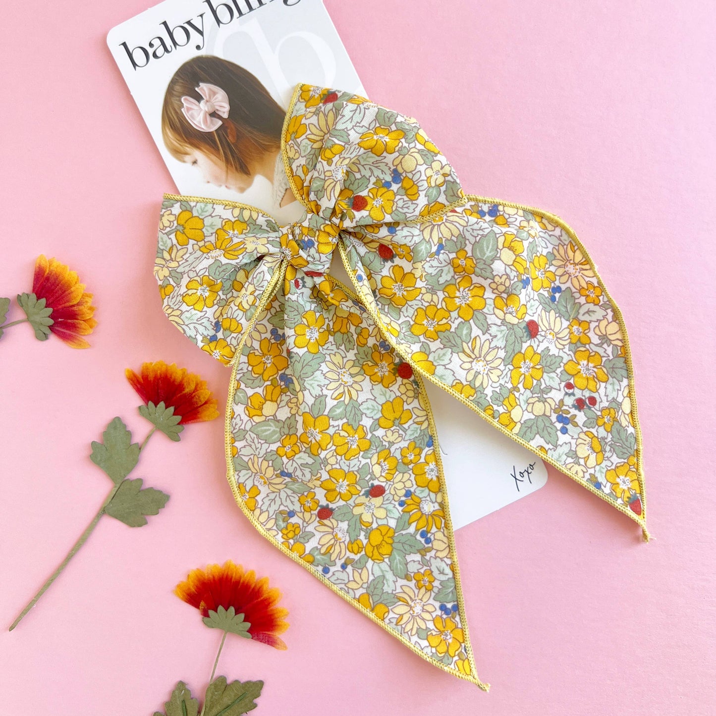 Baby Bling® Big Belle hair bow clip: Light Orchid Butterfly