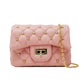 Classic Quilted Stud Mini Bag: Hot pink