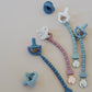 Sweetie Strap™ Silicone One-Piece Pacifier Clips: Pink Beaded