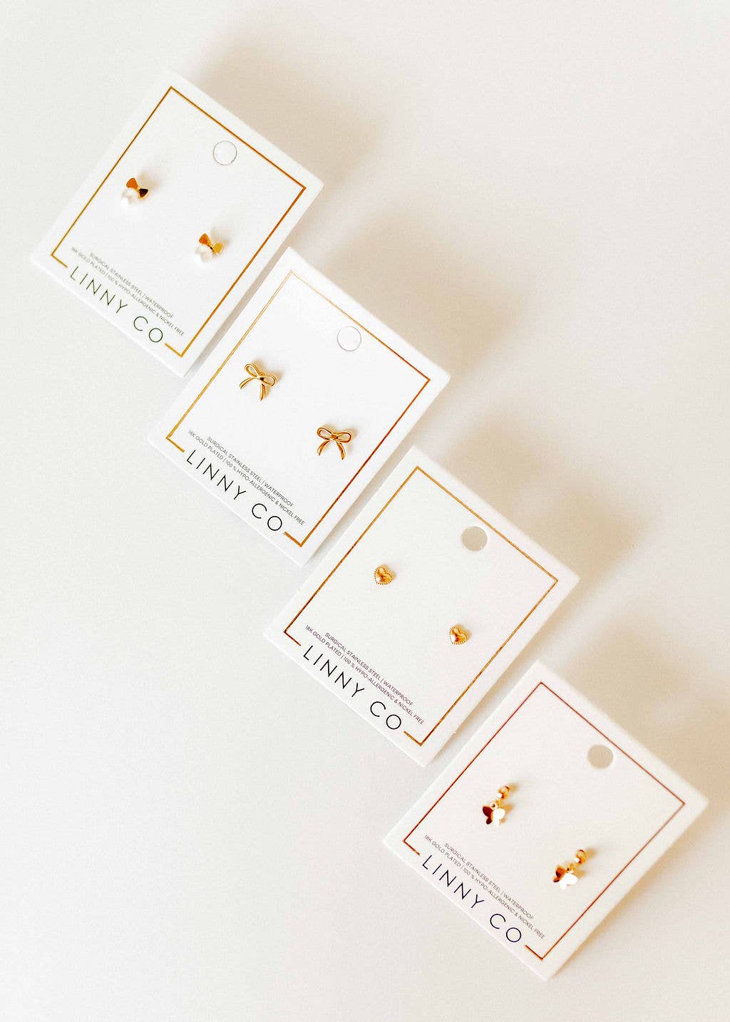 Screwback Stud Earrings - Violet Heart