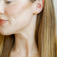 Sadie Bow Orange Screwback Stud Earrings