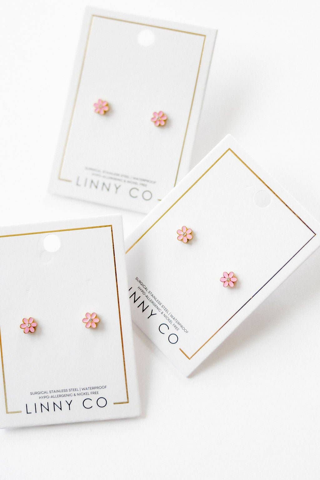 Alli Pink Screwback Stud Earrings