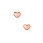 Nora Heart Pink Screwback Stud Earrings