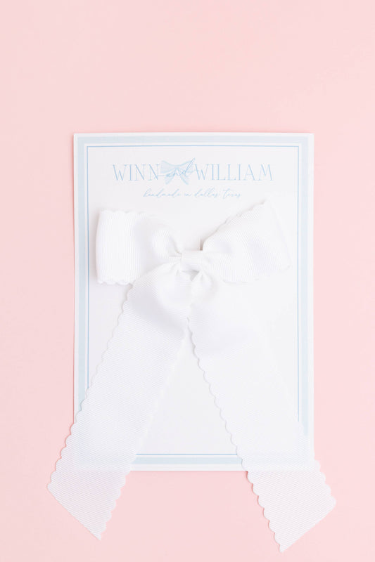Scalloped Long-tail Bow: Lavender / Medium