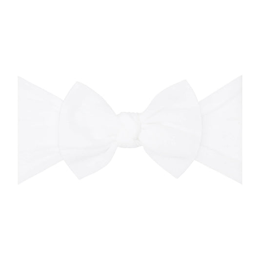 White Baby Bling® The Original Knot soft nylon headband: