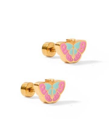 Blakely ButterflyScrewback Stud Earrings