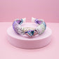 Kids Knot Headband - Rainbow Sequin Knotted Hair Accessories: White