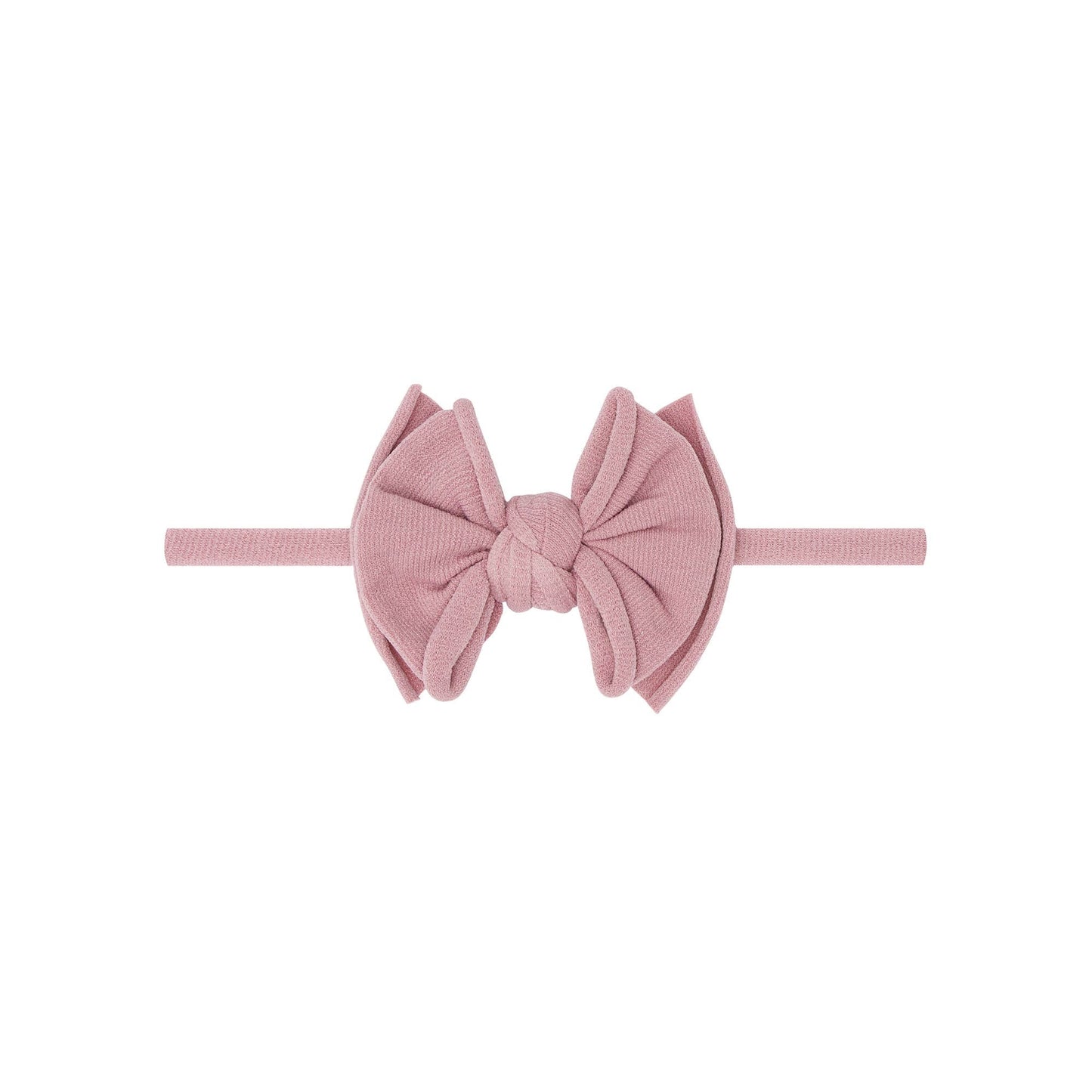 Antique Pink Baby Bling® Baby FAB® Skinny soft nylon bow headband: