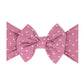 Putty/White dot Baby Bling® Shabby Dot Knot soft nylon headband: