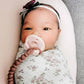 Sweetie Strap™ Silicone One-Piece Pacifier Clips: Pink Beaded