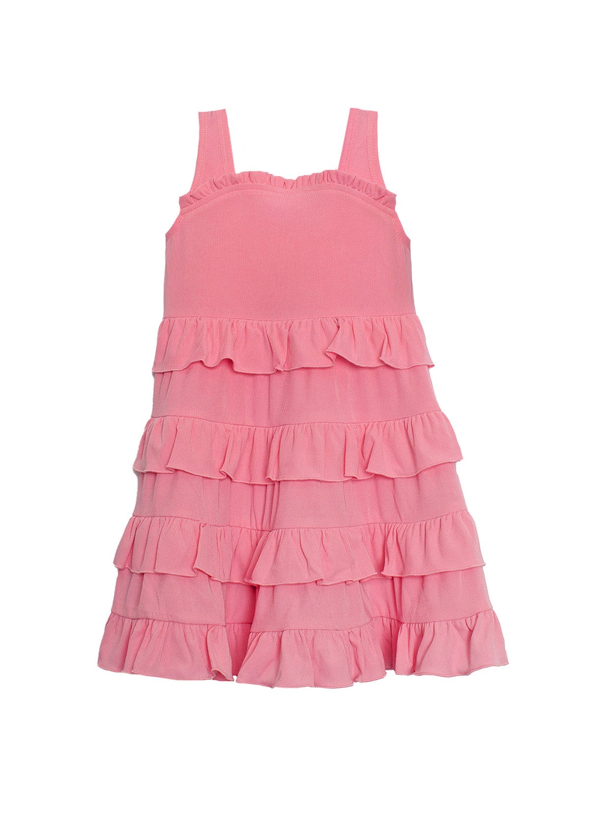 Solid Pink Scribble Toddler Dress
