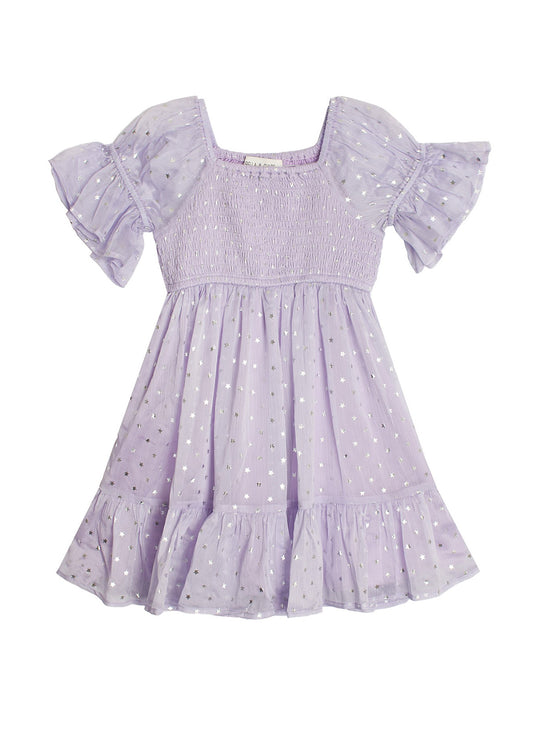 Lavender Dreams Star Dress w/ Sleeves