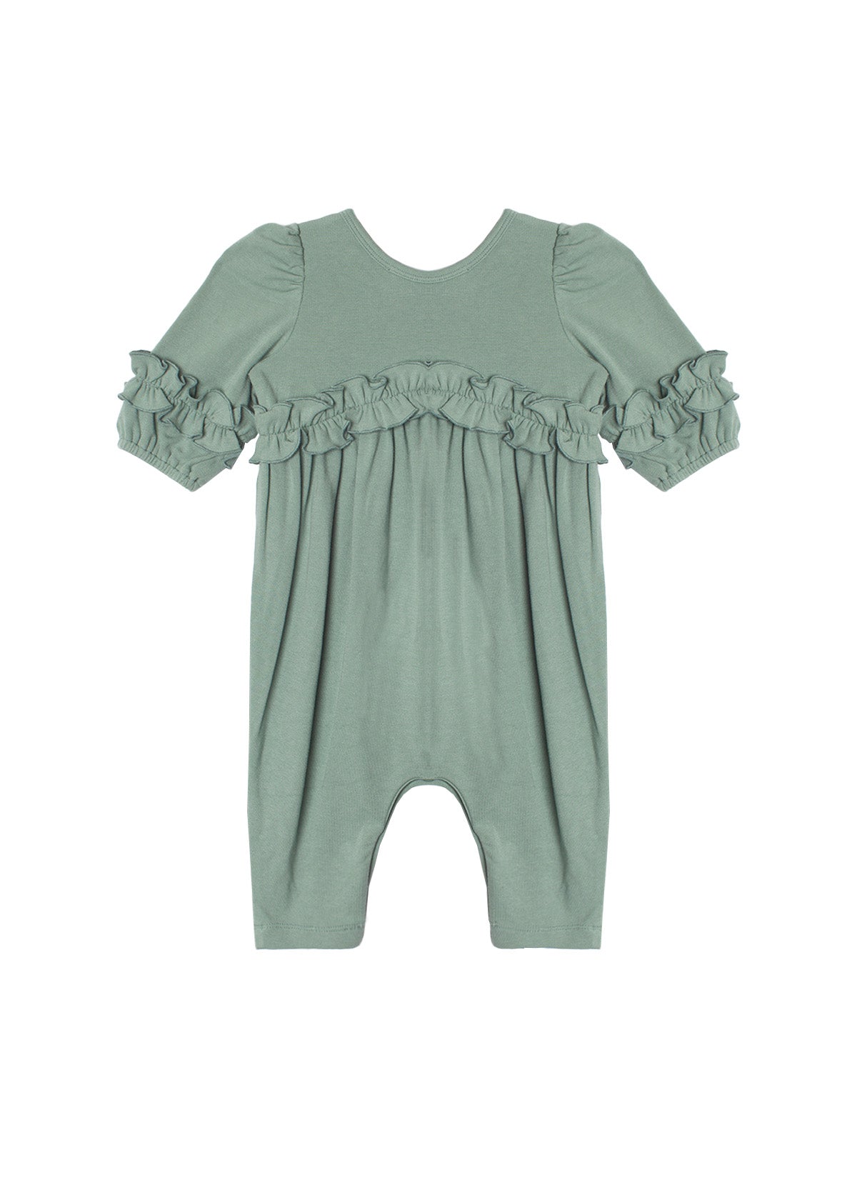 Organic Green Blooms Romper