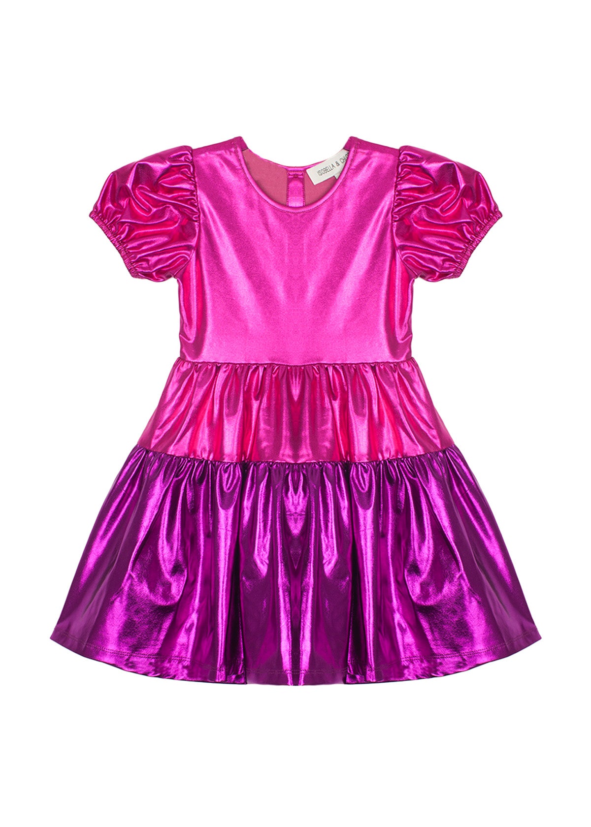 Rockin' Around Metallic Pink Dress