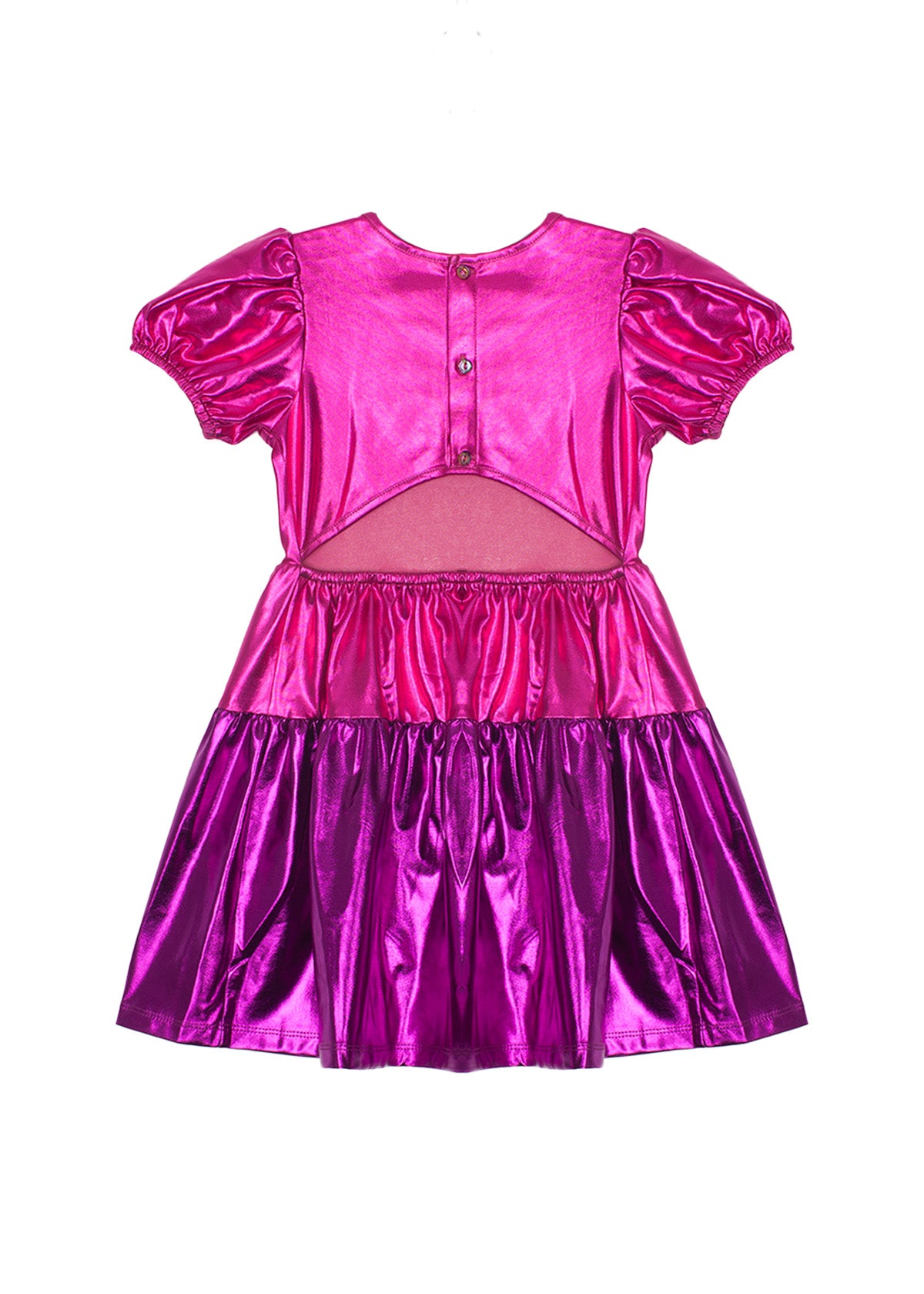 Rockin' Around Metallic Pink Dress