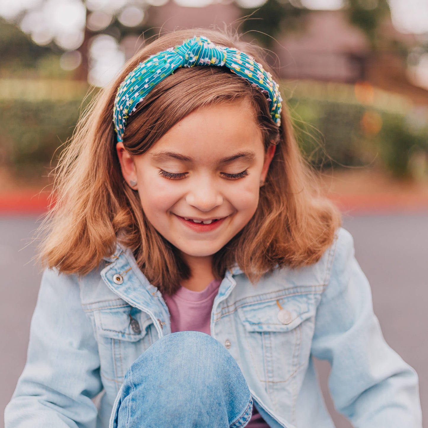 Kids Knot Headband - Confetti Hair Accessories for Girls: Silver