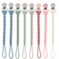 Sweetie Strap™ Silicone One-Piece Pacifier Clips: Pink Beaded