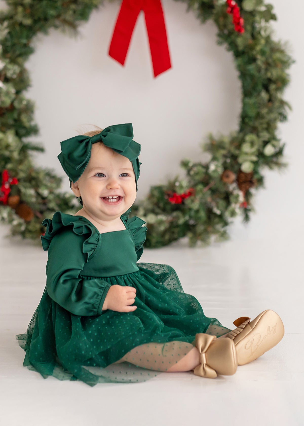 Mistletoe Green Dress (little sister)