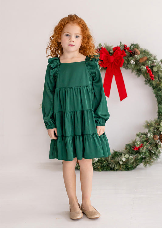 Mistletoe Green Dress (big sister)