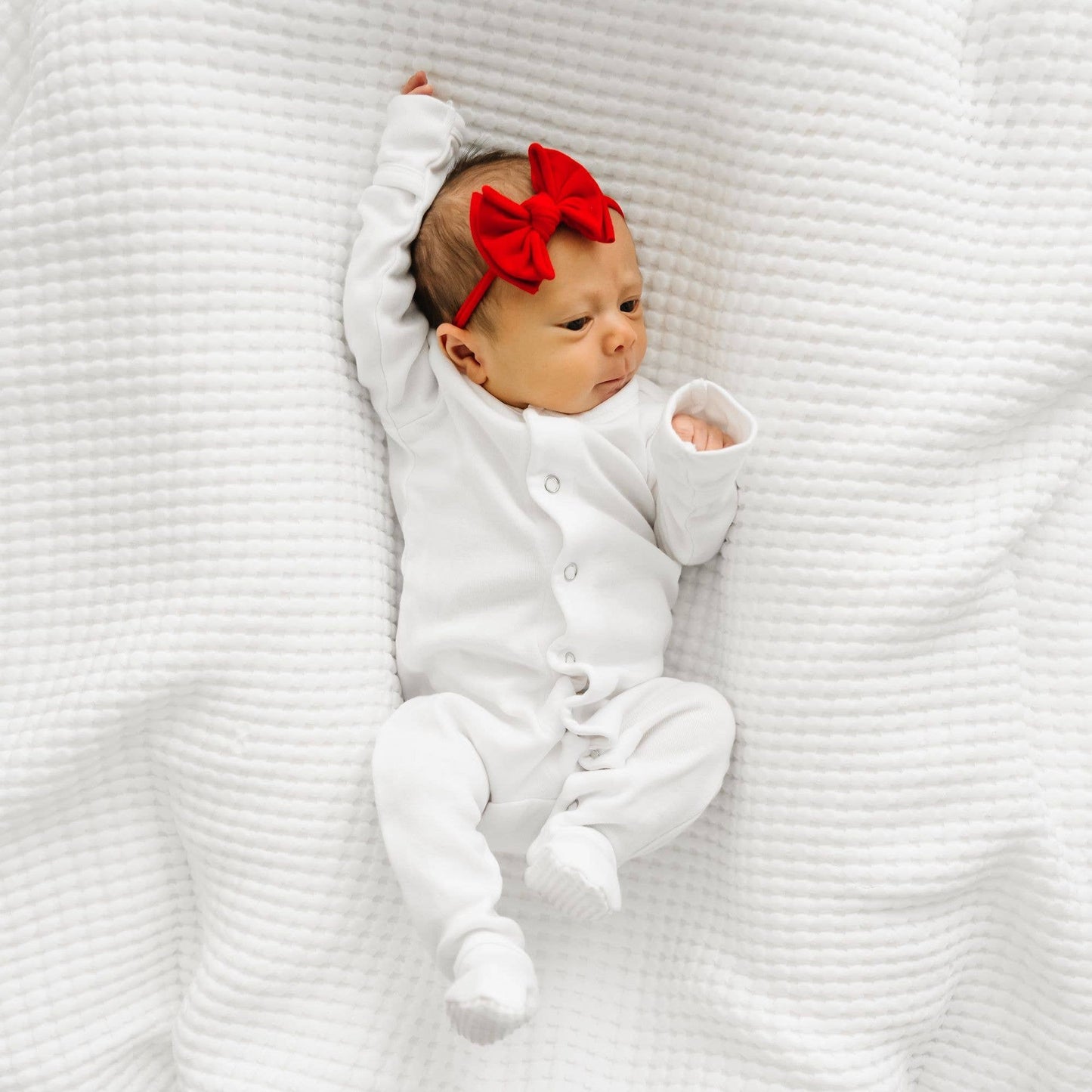 Ivory: Baby Bling® Baby FAB® Skinny soft nylon bow headband