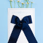 Scalloped Long-tail Bow: Red / Medium