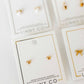 Screwback Stud Earrings - Violet Heart