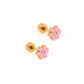 Alli Pink Screwback Stud Earrings