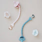 Sweetie Strap™ Silicone One-Piece Pacifier Clips: Pink Beaded
