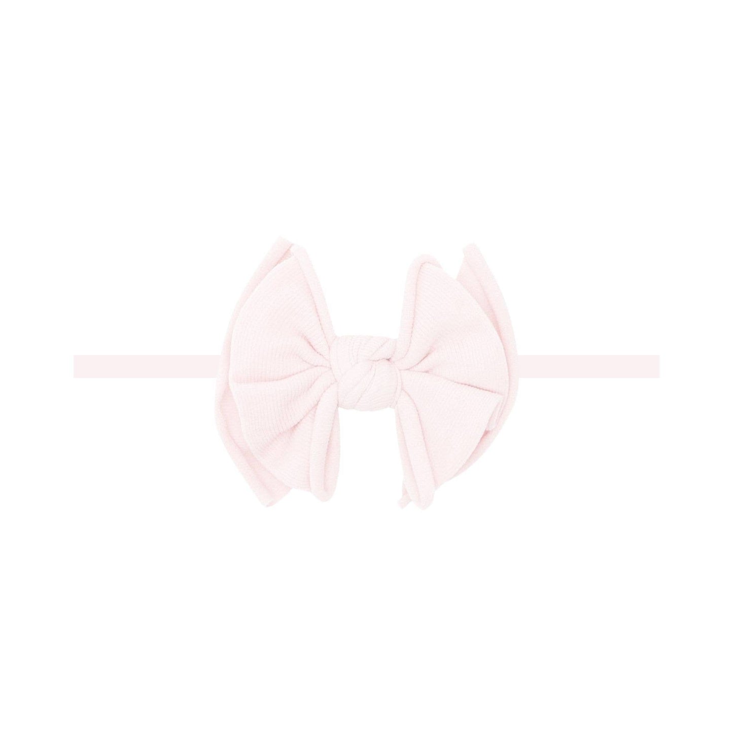 Ivory: Baby Bling® Baby FAB® Skinny soft nylon bow headband