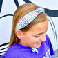 Kids Knot Headband - Rainbow Sequin Knotted Hair Accessories: White