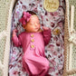 Solid Dusty Rose Bamboo Baby Knot Gown & Hat