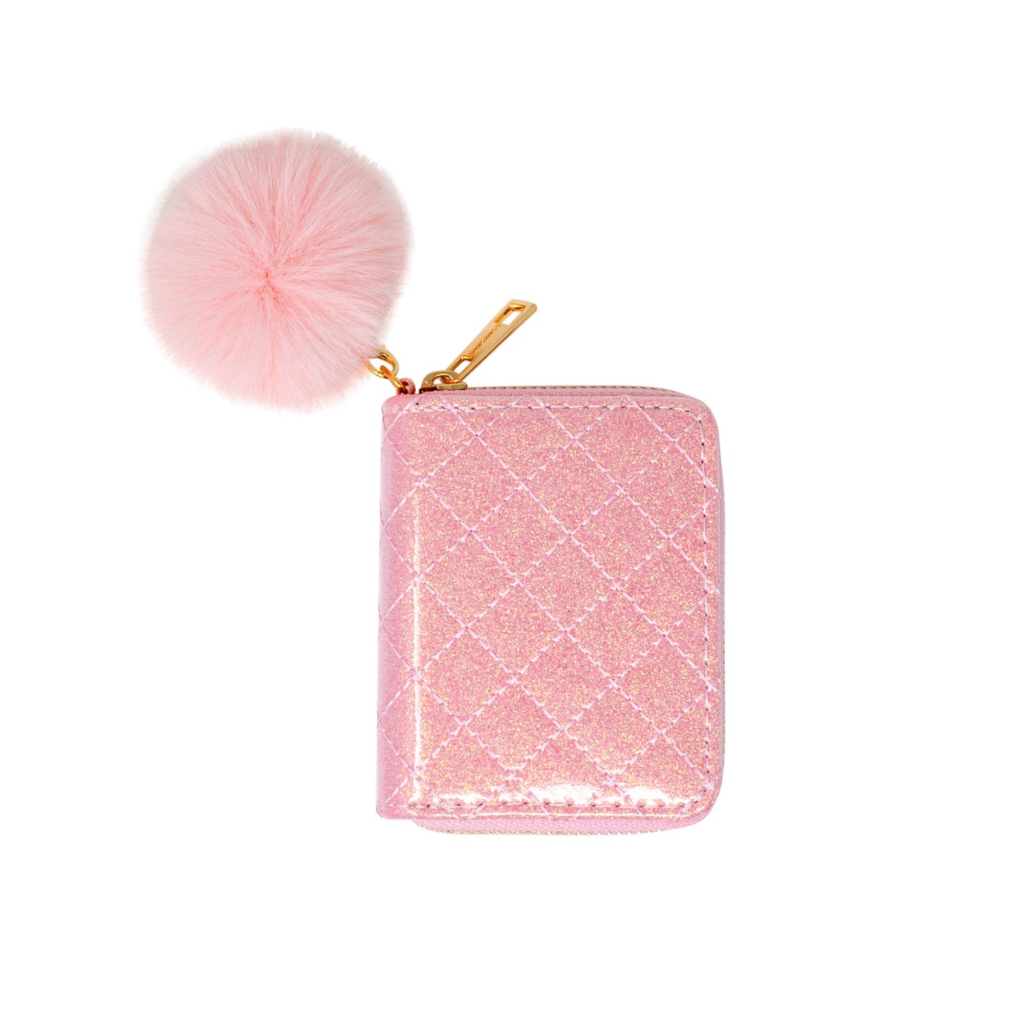 Girls Sparkle Quilted Wallet: Pink Lemonade