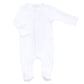 Essentials White Trim Footie: 6 Months