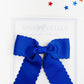 Scalloped Long-tail Bow: Red / Medium