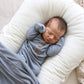 Dusty Denim Bamboo Waffle Newborn Baby Knot Gown & Hat Set
