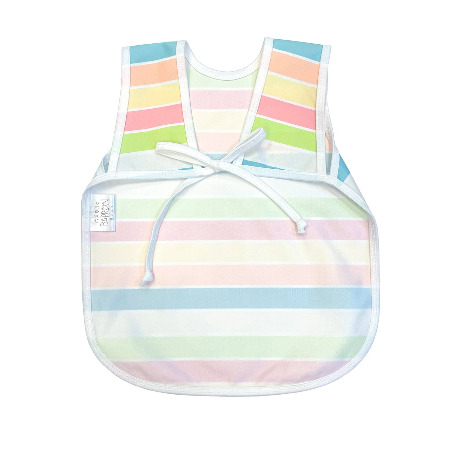 Rainbow Stripes Bapron: Toddler (6m-3T)