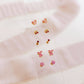 Alli Pink Screwback Stud Earrings