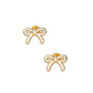Screwback Stud Earrings - Sadie Bow White