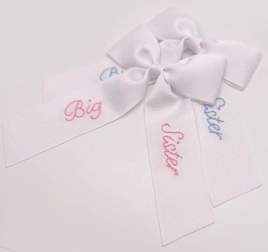 Big Sister Bow: Blue Thread